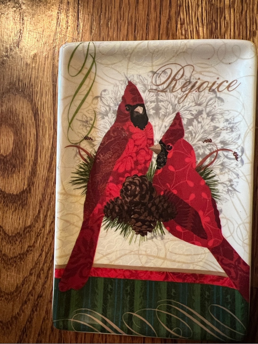 Cracker Barrel Red Cardinal Holiday Decorative Plate